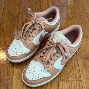 Nike Women’s Low-Top Sneakers in Peach and White